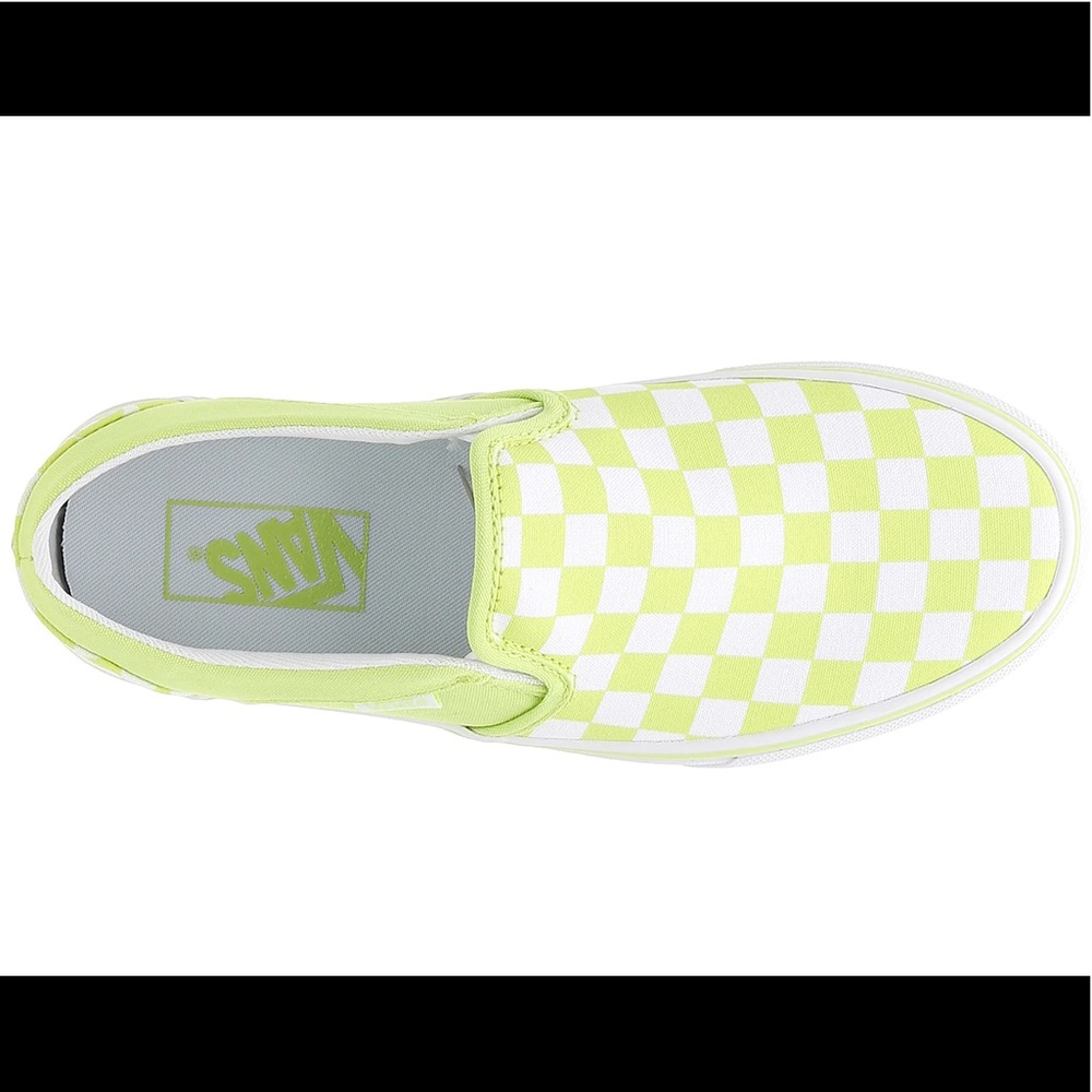 Asher Slip-on Vans- Lime Green